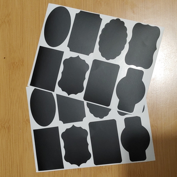 Black Chalkboard Label Stickers + Paint Marker - Picture 2 of 2